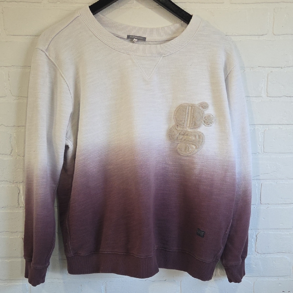 G-Star Purple and White Gradient Crewneck Sweater
